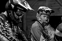 R.S.P's Marrossi in the start gate for the round of 16. He would later go on to the quarter finals where he had a spectacular crash ending his night.