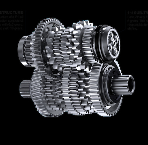 12 speed pinion gearbox